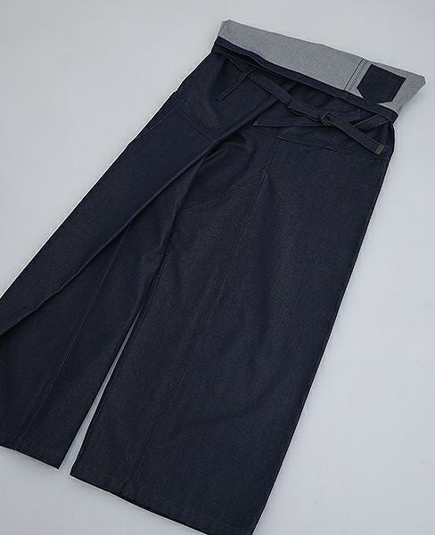 hatra×Palm maison.ハトラ×パームメゾン.限定復刻 ・巻デニム ワイド [NAVY]_