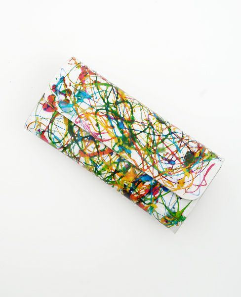 マクロマウロ　ペイントロングウォレット　未使用 macromauro マクロマウロ paint wallet long ペイントウォレットロング