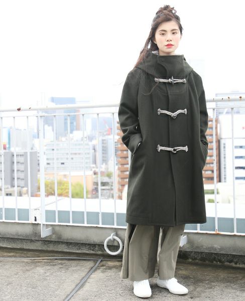hatra ハトラ TOGGLE COAT[MOSS]_