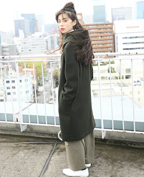hatra ハトラ.TOGGLE COAT[MOSS]_