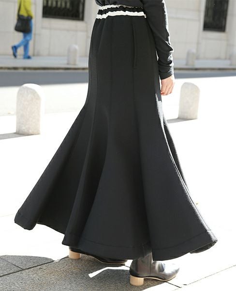 SWANLAKE.ボンディングチューリップスカート[SK-1006/BLACK]