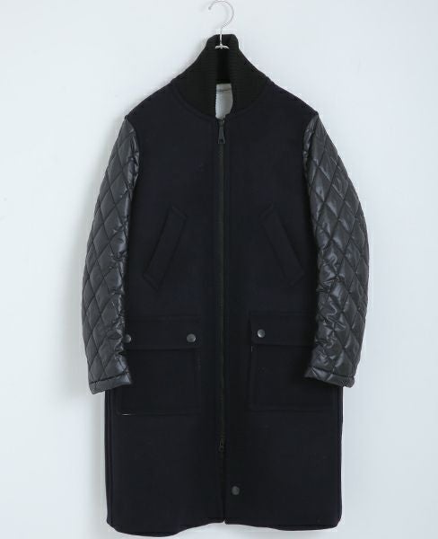 SWANLAKE.キルティングショルダーコート[CO-1005/BLACK]-Z