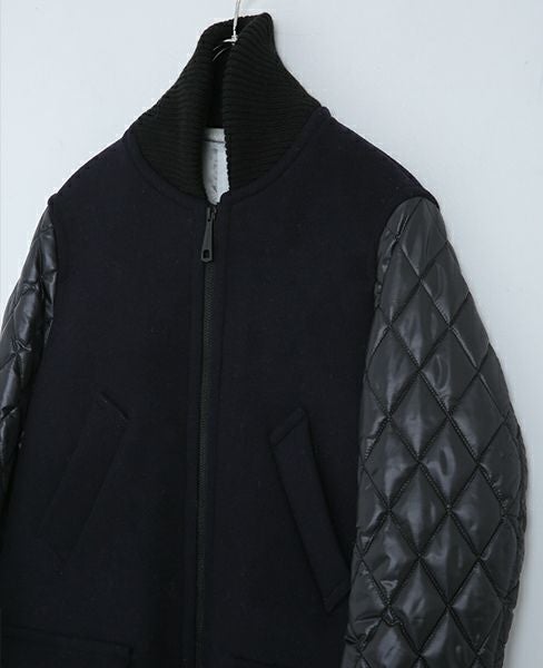 SWANLAKE.キルティングショルダーコート[CO-1005/BLACK]-Z