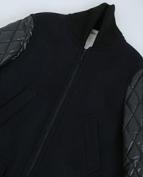 SWANLAKE.キルティングショルダーコート[CO-1005/BLACK]-Z