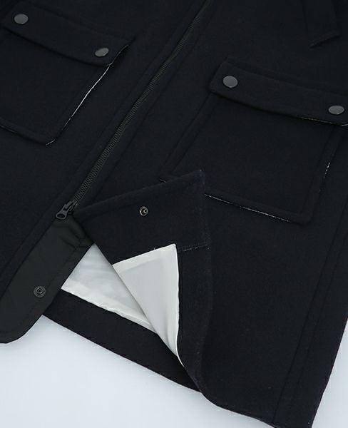 SWANLAKE.キルティングショルダーコート[CO-1005/BLACK]-Z