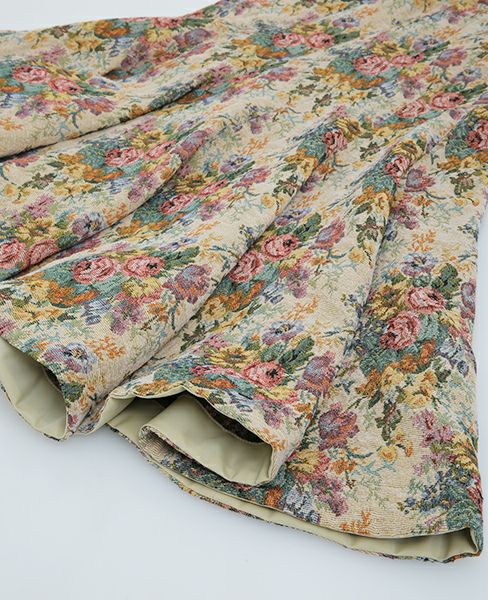 SWANLAKE.ゴブランチューリップスカート[SK-1007/BEIGE]