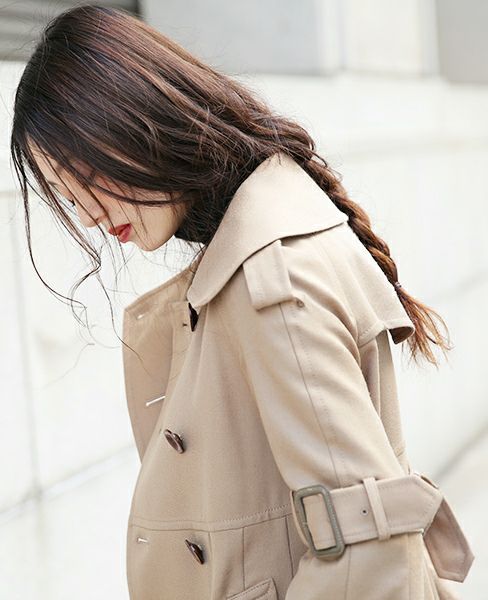 SWANLAKE ロングチューリップトレンチコート[CO-1020/CAMEL]