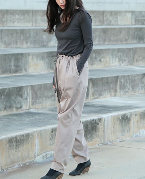 Edwina Hoerl×Palm maison 別注original pants [Greige]_