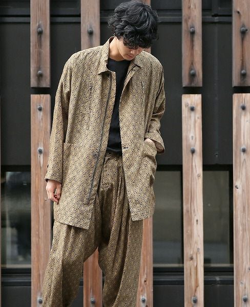 ジャケット・アウター yamo YANTOR Geometric Long Jacket[Y183JK01/YELLOW]