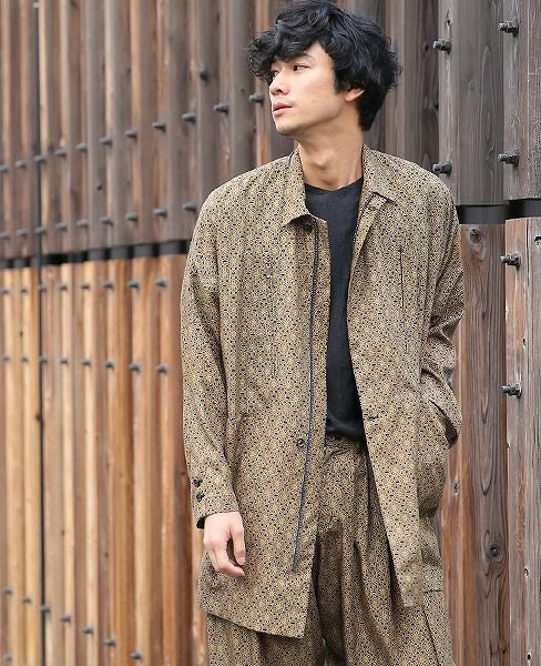 YANTOR Geometric Long Jacket[Y183JK01/YELLOW]