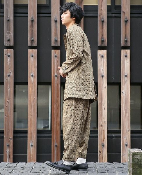 YANTOR Geometric Long Jacket[Y183JK01/YELLOW]