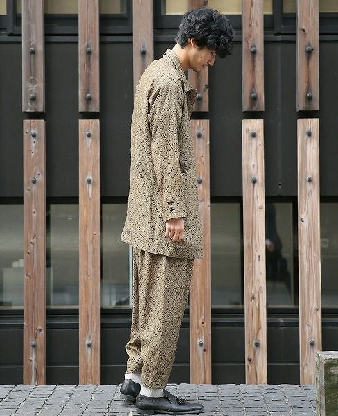 YANTOR Geometric Long Jacket[Y183JK01/YELLOW]