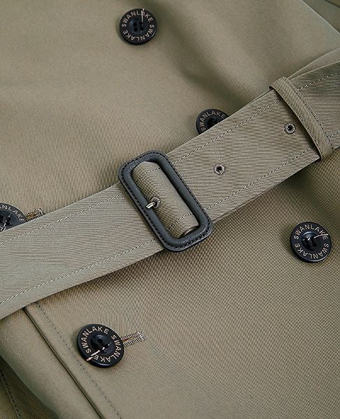 SWANLAKE.プレーントレンチコート [CO-765/KHAKI]