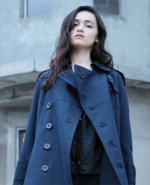 SWANLAKE スワンレイク Circular trench coat[CO-734/NAVY]