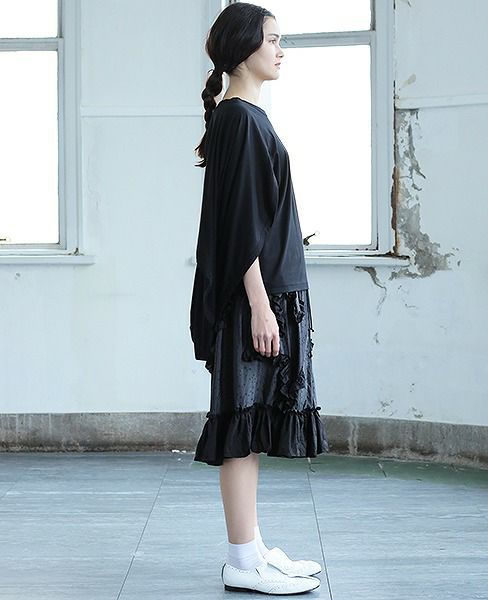 MIYAO ミヤオ [Skirt/MO-S-05] Cupra Jacquard × Cupra[Garment Wash]