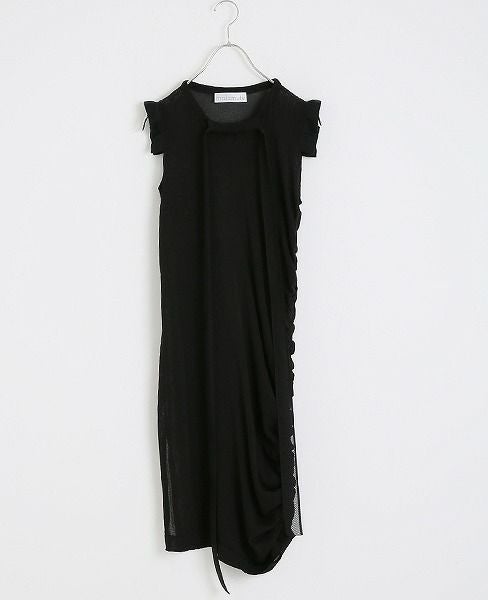 malamute.gathered long knit [mlm18SS-OP04 / BLACK]