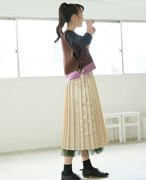 BELPER.LUSTER PLEATED SKIRT [0812-0518]