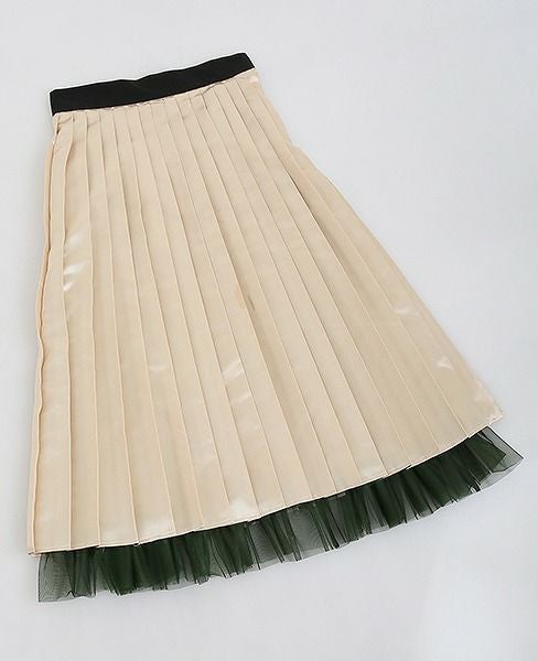 BELPER.LUSTER PLEATED SKIRT [0812-0518]