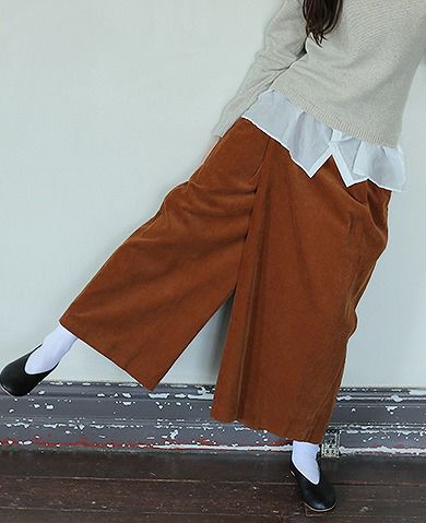 suzuki takayuki スズキタカユキ wide legged pants Ⅲ[A192-12/orange]