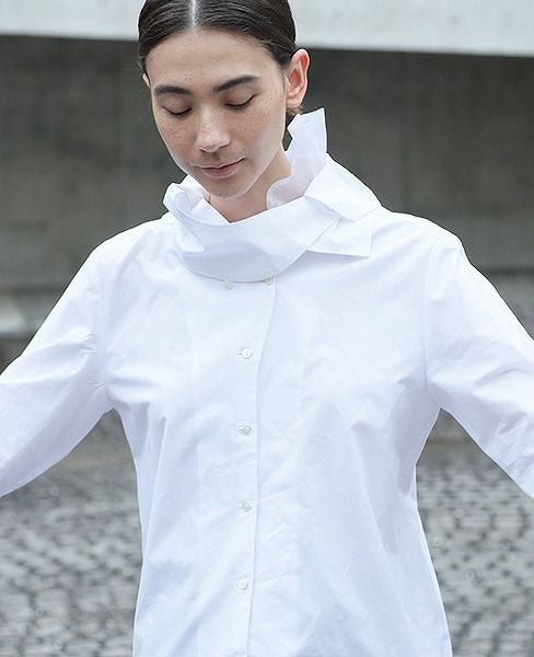 AKIKOAOKI flower collar blouse[AA18AW-SH02/WH]
