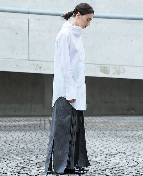 AKIKOAOKI flower collar blouse[AA18AW-SH02/WH]