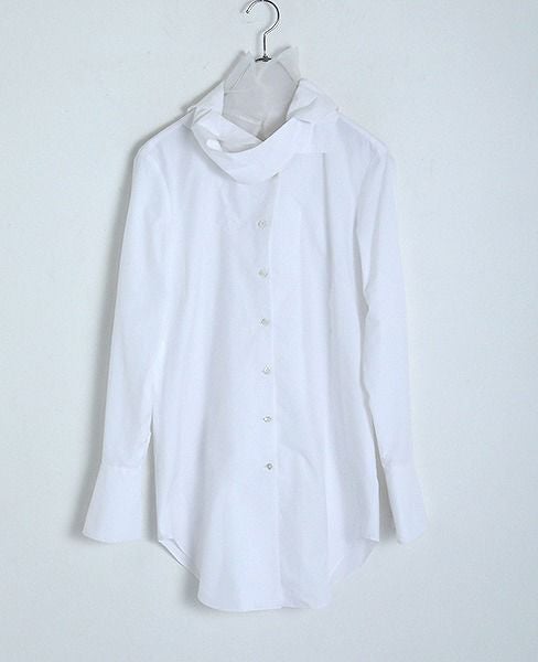 AKIKOAOKI.flower collar blouse[AA18AW-SH02/WH]