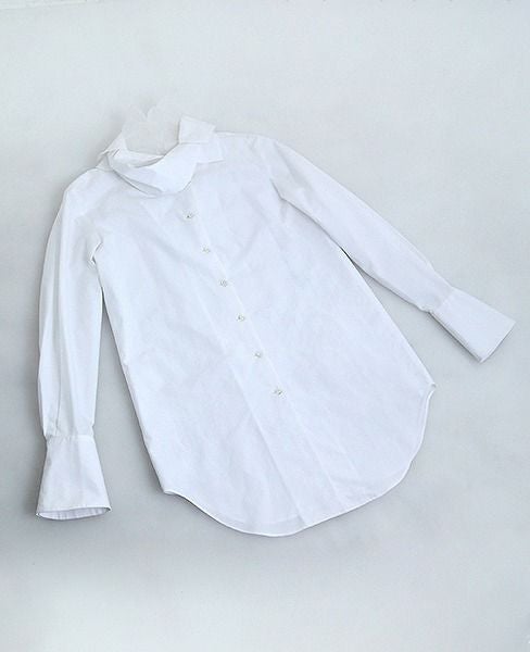 AKIKOAOKI.flower collar blouse[AA18AW-SH02/WH]