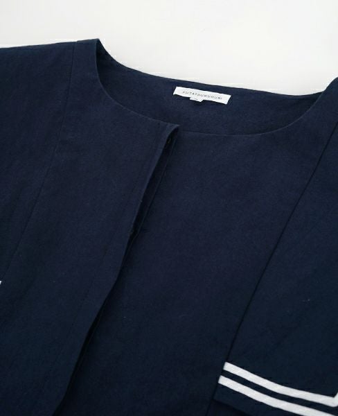 FUTATSUKUKURI.背守りワンピース[19WS-07/Navy]-i