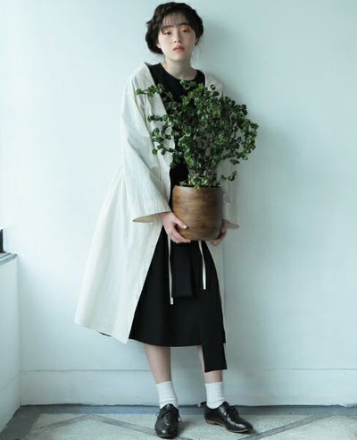 BELPER.GATHERD SHIRT DRESS [0914-1618]