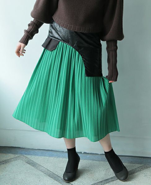 BELPER.LAYERED PLEATS SKIRT [0912-1218]