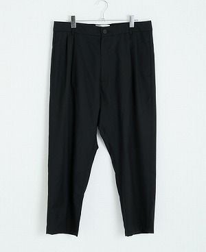 STUDIONICHOLSON.ITALIAN WOOL MENS DOUBLE PLEAT TAPERED PANT[SN-405D/DARK NAVY]
