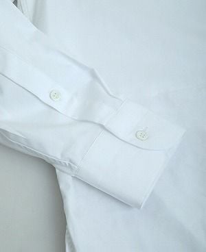 STUDIONICHOLSON.COTTON POPLIN MENS STAND COLLAR SHIRT[SN-413A/WHITE]