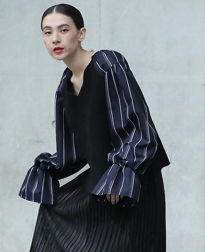 malamute.telegram shirt [mlm18AW-SH02 / NAVY]