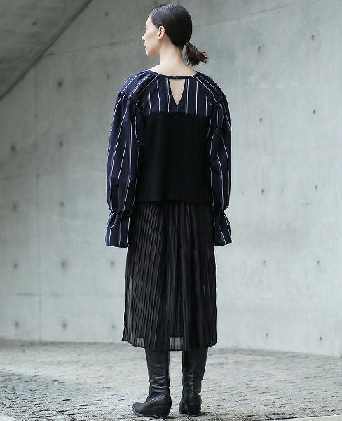 malamute.telegram shirt [mlm18AW-SH02 / NAVY]