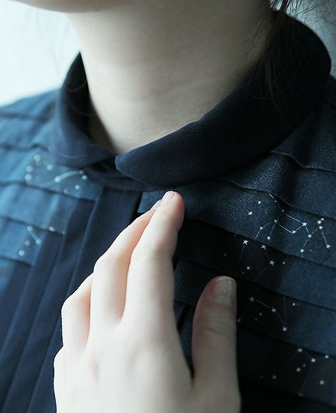 JUN OKAMOTO.星屑の中で出会ったブラウス[CH-33101/NAVY STAR]