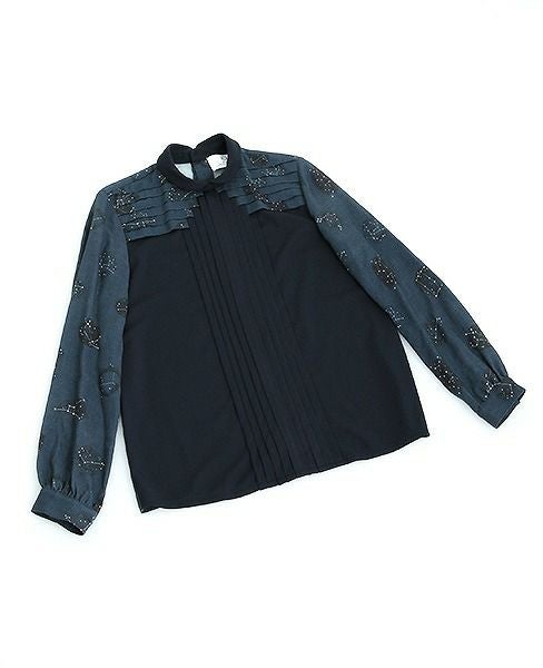 JUN OKAMOTO.星屑の中で出会ったブラウス[CH-33101/NAVY STAR]
