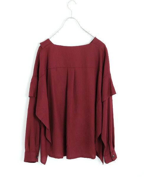 JUN OKAMOTO.赤ワインとオリーブ漬けのような関係のトップス[TOP-33192/BORDEAUX]