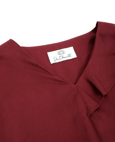JUN OKAMOTO.赤ワインとオリーブ漬けのような関係のトップス[TOP-33192/BORDEAUX]