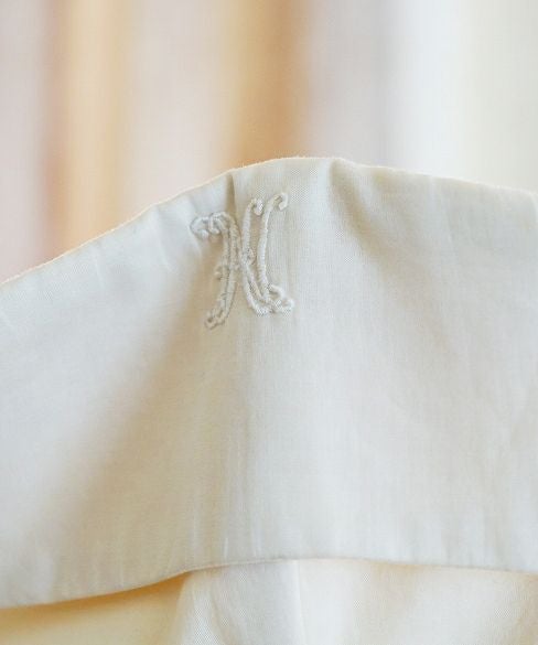 Palm wedding order made.hoshi オーガニックコットン編上げローウエストタックドレス