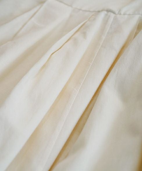 Palm wedding order made.hoshi オーガニックコットン編上げローウエストタックドレス