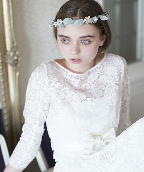 Palm wedding order made.hoshi 総レースドレス