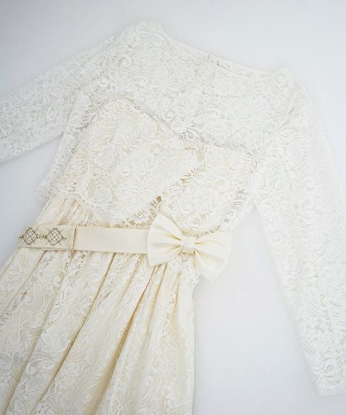 Palm wedding order made.hoshi 総レースドレス