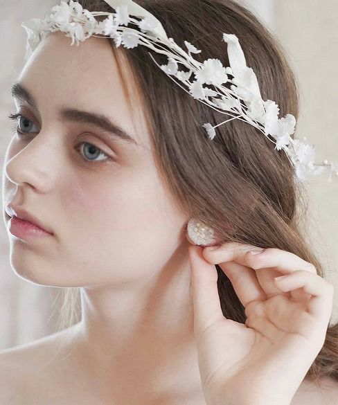 Palm wedding.hoshi アンティークビーズイヤリング