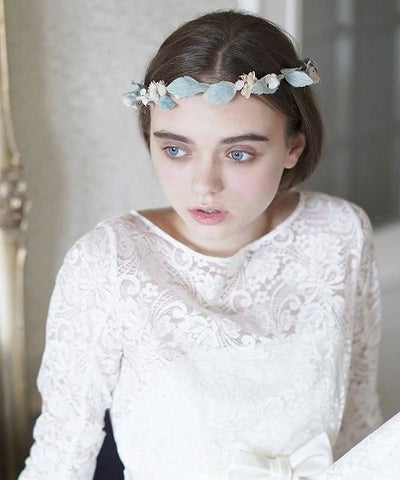 Palm wedding.hoshi オーガニックコットン草木染め葉っぱ花冠