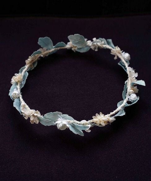 Palm wedding.hoshi オーガニックコットン草木染め葉っぱ花冠