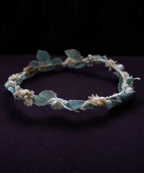 Palm wedding.hoshi オーガニックコットン草木染め葉っぱ花冠