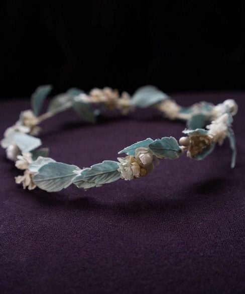 Palm wedding.hoshi オーガニックコットン草木染め葉っぱ花冠