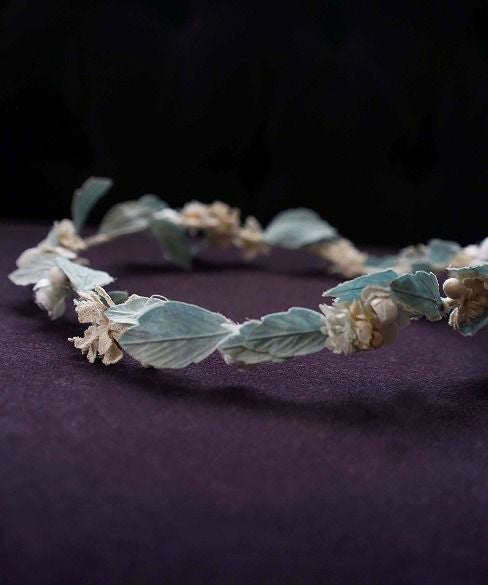 Palm wedding.hoshi オーガニックコットン草木染め葉っぱ花冠