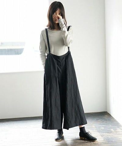 Mochi.モチ.suspenders wide pants [18AW-PT01]