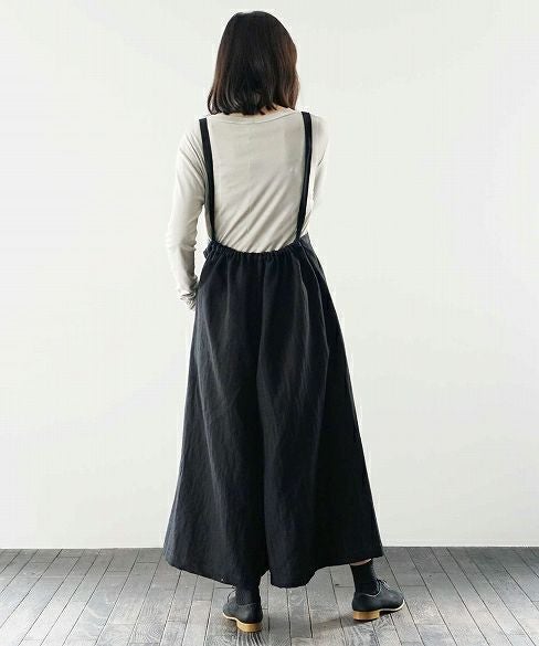 Mochi.モチ.suspenders wide pants [18AW-PT01]